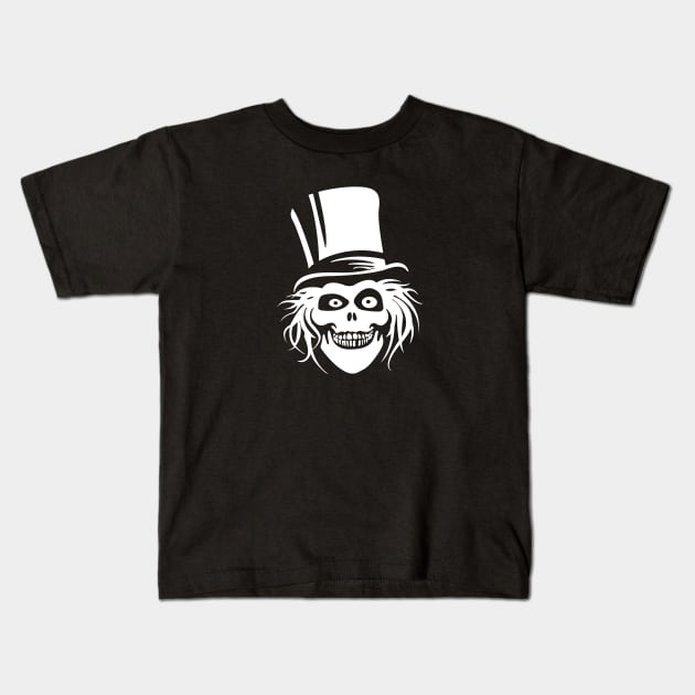 Hatbox Ghost Kids T-Shirt by wyckedguitarist